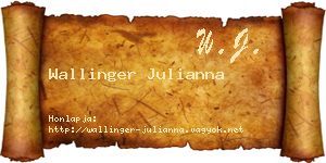 Wallinger Julianna névjegykártya